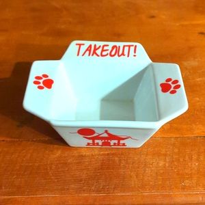 Chinese take out dog bowl
